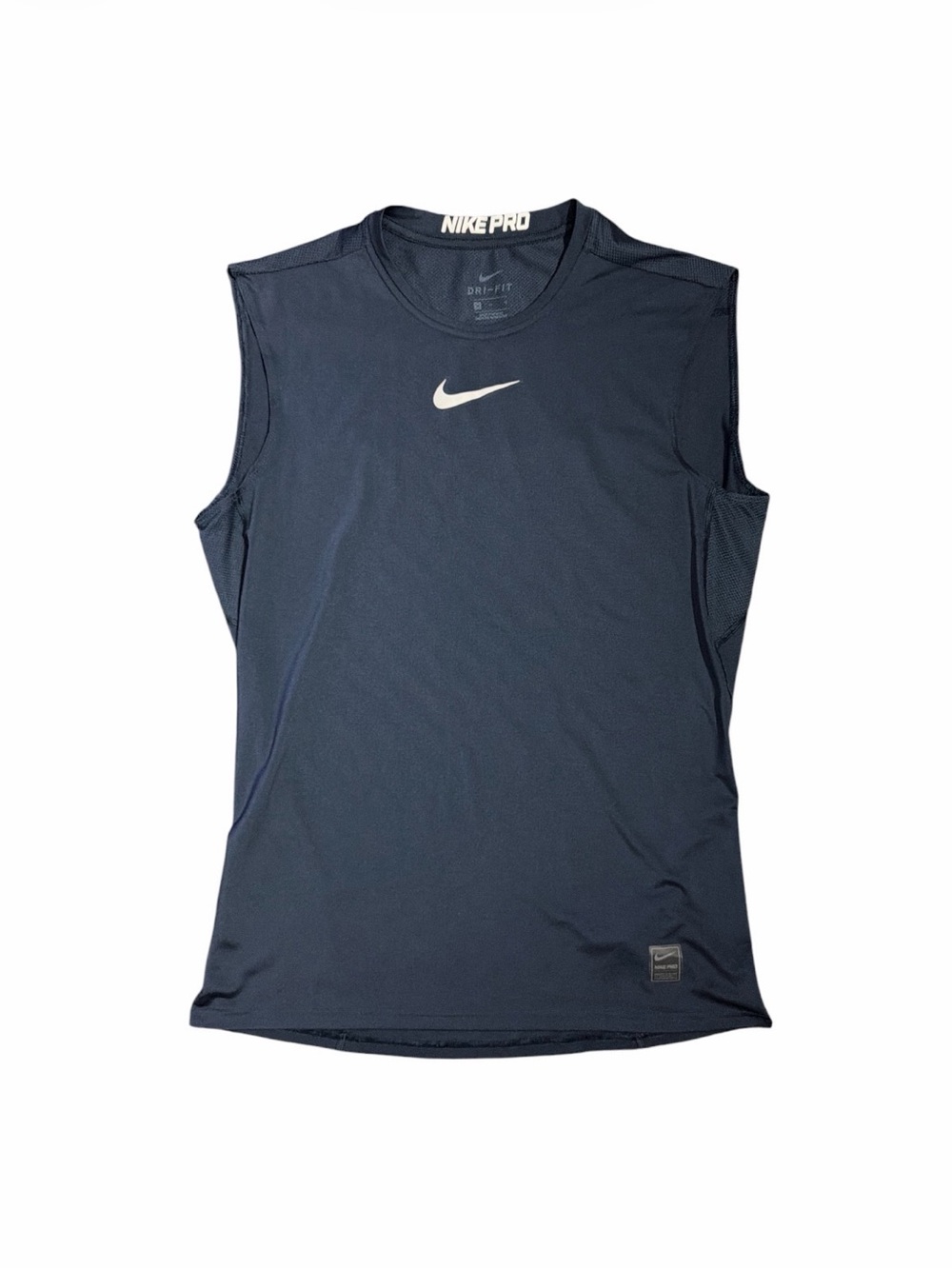 Nike Pro Dri-FIT Sleeveless Compression Training Shirt Navy Men’s Medium